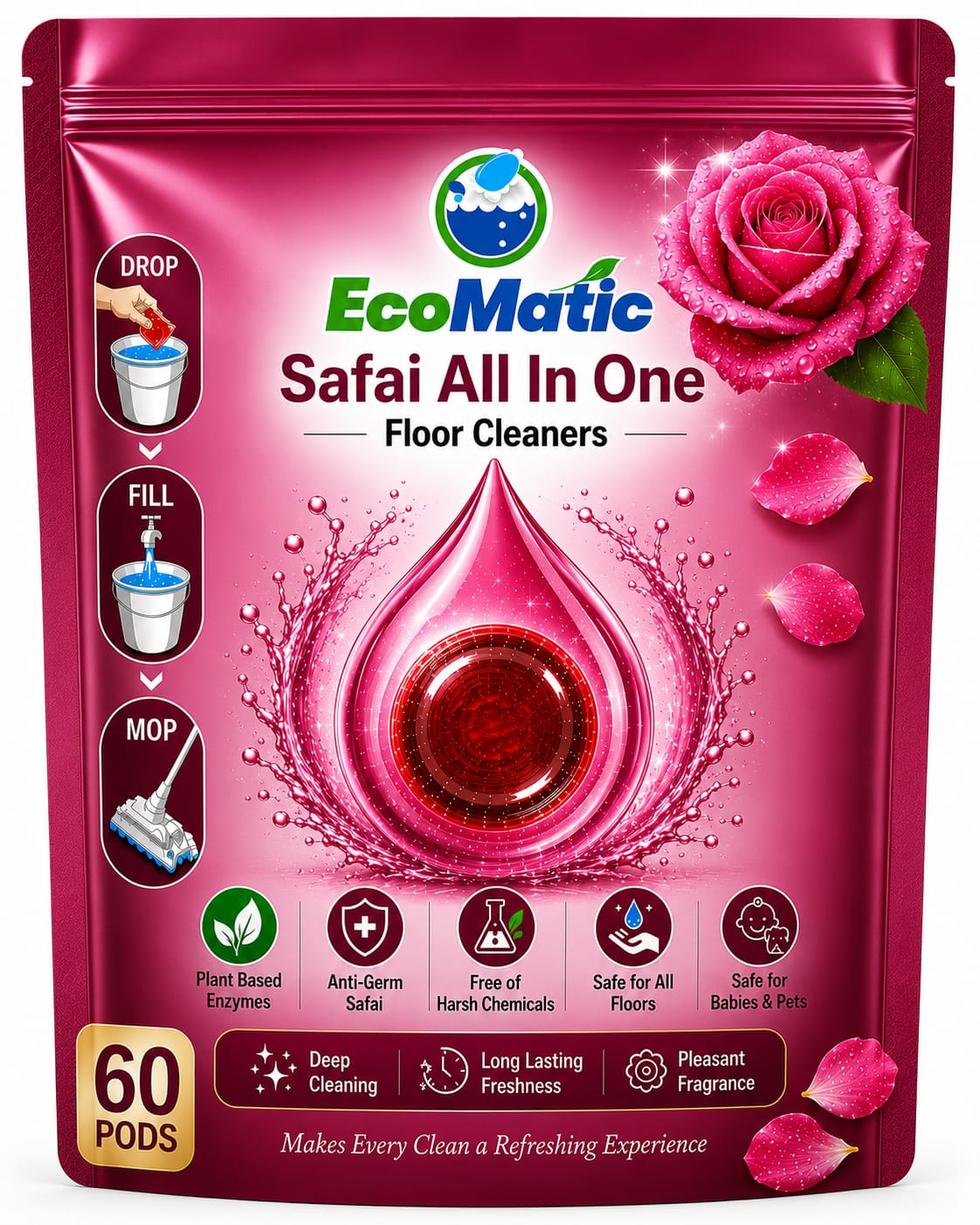 EcoMatic Floor Cleaner Pods 30